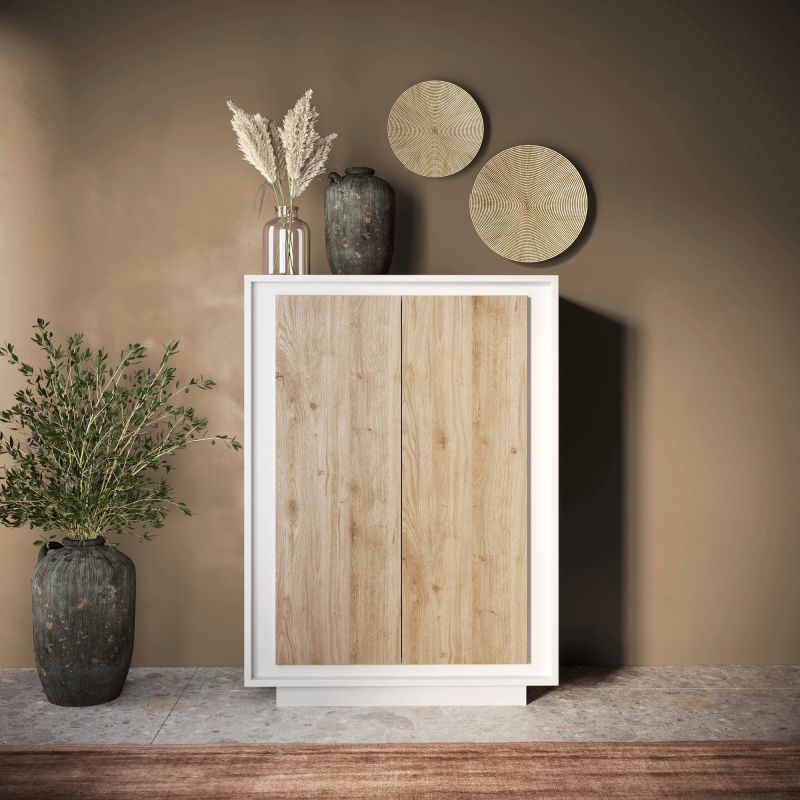 Buffet haut 2 portes ANABELLA 2 BLANC CADIZ