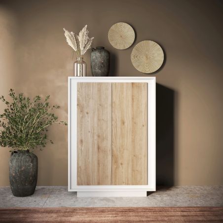 Buffet haut 2 portes ANABELLA 2 BLANC CADIZ