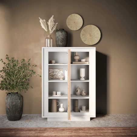 Buffet haut 2 portes ANABELLA 2 BLANC CADIZ