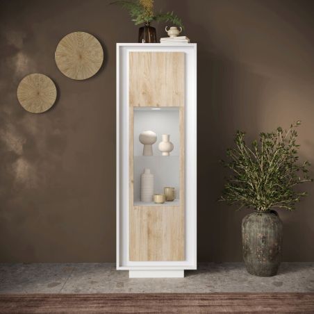 Vitrine 1 porte ANABELLA 2 BLANC CADIZ