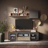 Meuble TV 2 portes 1 tiroir et 1 niche ANABELLA 2 LAVE CADIZ