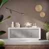 Buffet 207 cm 4 portes ANABELLA 2 BLANC BETON