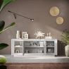Buffet 207 cm 4 portes ANABELLA 2 BLANC BETON