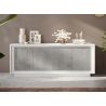 Buffet 207 cm 4 portes ANABELLA 2 BLANC BETON