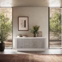 Buffet 2 portes 3 tiroirs ANABELLA 2 BLANC BETON