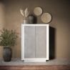Buffet haut 2 portes ANABELLA 2 BLANC BETON
