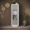 Vitrine 1 porte ANABELLA 2 BLANC BETON