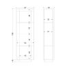 Vitrine 1 porte ANABELLA 2 BLANC BETON