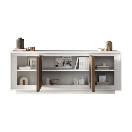 Buffet 207 cm 4 portes ANABELLA 2 BLANC MERCURE