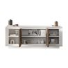 Buffet 207 cm 4 portes ANABELLA 2 BLANC MERCURE