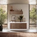 Buffet 2 portes 3 tiroirs ANABELLA 2 BLANC MERCURE
