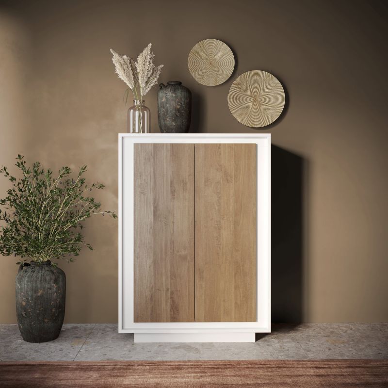 Buffet haut 2 portes ANABELLA 2 BLANC MERCURE