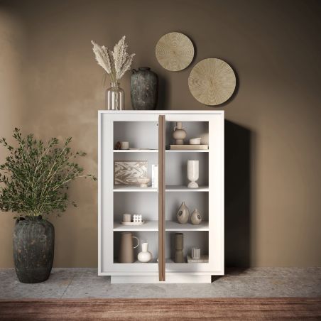 Buffet haut 2 portes ANABELLA 2 BLANC MERCURE