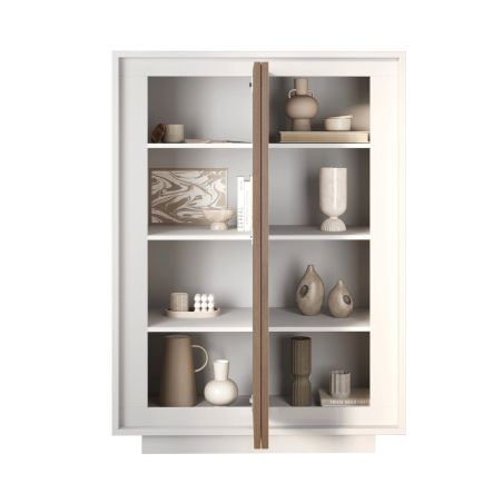 Buffet haut 2 portes ANABELLA 2 BLANC MERCURE