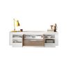Meuble TV 2 portes 1 tiroir et 1 niche ANABELLA 2 BLANC MERCURE