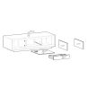 Meuble TV 2 portes 1 tiroir et 1 niche ANABELLA 2 BLANC MERCURE