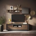 Meuble TV 2 portes 1 tiroir et 1 niche ANABELLA 2 LAVE MERCURE