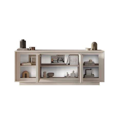 Buffet 207 cm 4 portes ANABELLA 2 CACHEMIRE MAT