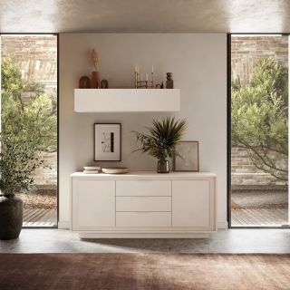 Buffet 2 portes 3 tiroirs ANABELLA 2 CACHEMIRE MAT