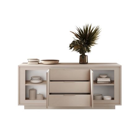 Buffet 2 portes 3 tiroirs ANABELLA 2 CACHEMIRE MAT