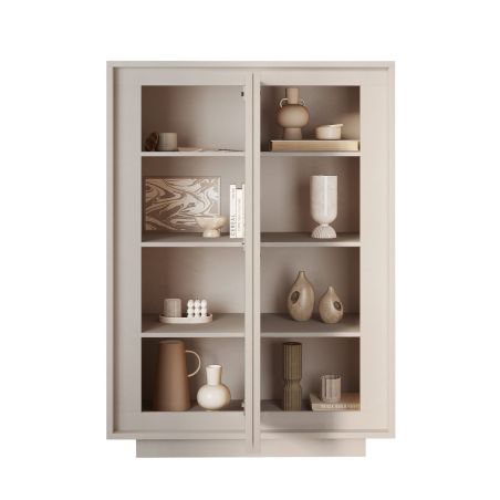 Buffet haut 2 portes ANABELLA 2 CACHEMIRE MAT