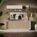 Buffet 207 cm 4 portes ANABELLA 2 CACHEMIRE MAT CADIZ
