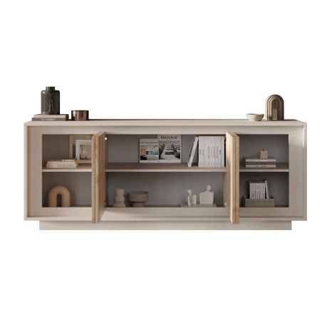 Buffet 207 cm 4 portes ANABELLA 2 CACHEMIRE MAT CADIZ