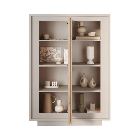 Buffet haut 2 portes ANABELLA 2 CACHEMIRE MAT CADIZ