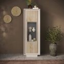 Vitrine 1 porte ANABELLA 2 CACHEMIRE MAT CADIZ
