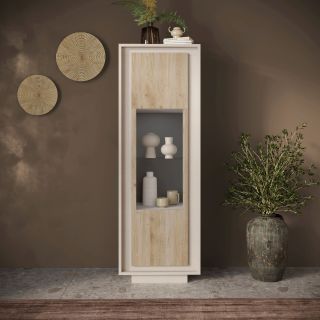 Vitrine 1 porte ANABELLA 2 CACHEMIRE MAT CADIZ