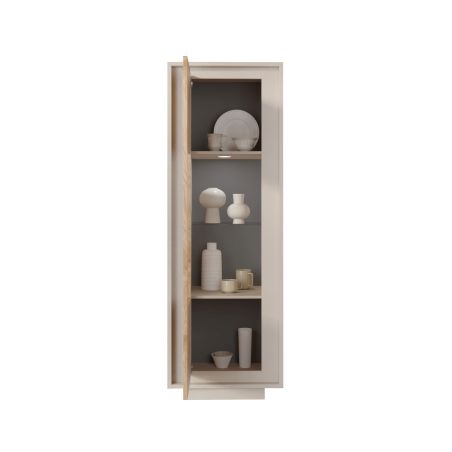 Vitrine 1 porte ANABELLA 2 CACHEMIRE MAT CADIZ
