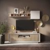 Meuble TV 2 portes 1 tiroir et 1 niche ANABELLA 2 CACHEMIRE MAT CADIZ