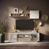 Meuble TV 2 portes 1 tiroir et 1 niche ANABELLA 2 CACHEMIRE MAT CADIZ