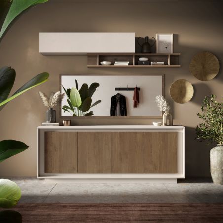 Buffet 207 cm 4 portes ANABELLA 2 CACHEMIRE MERCURE