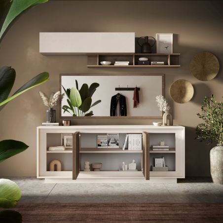 Buffet 207 cm 4 portes ANABELLA 2 CACHEMIRE MERCURE