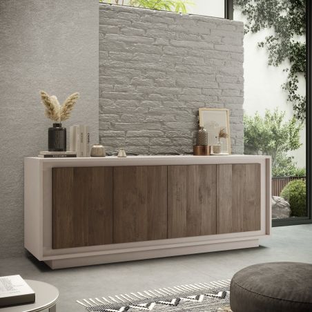 Buffet 207 cm 4 portes ANABELLA 2 CACHEMIRE MERCURE