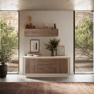 Buffet 2 portes 3 tiroirs ANABELLA 2 CACHEMIRE MERCURE