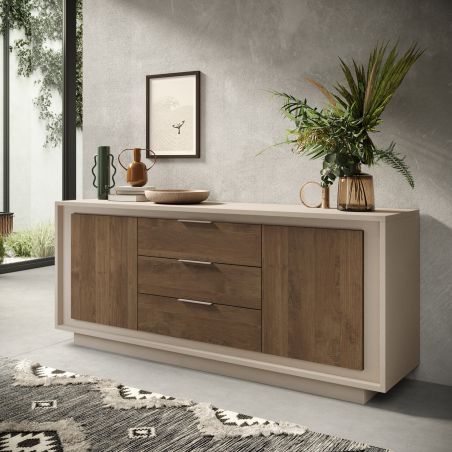 Buffet 2 portes 3 tiroirs ANABELLA 2 CACHEMIRE MERCURE