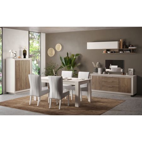 Buffet haut 2 portes ANABELLA 2 CACHEMIRE MERCURE