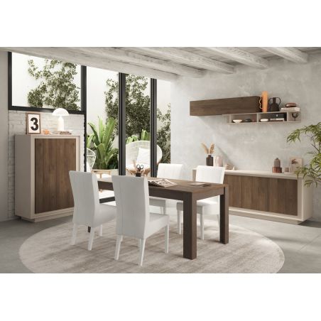 Buffet haut 2 portes ANABELLA 2 CACHEMIRE MERCURE