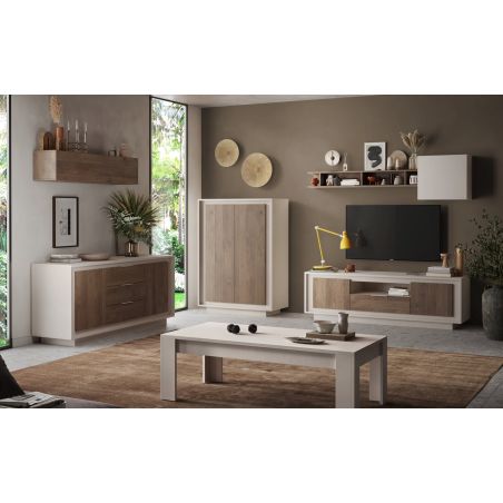 Buffet haut 2 portes ANABELLA 2 CACHEMIRE MERCURE