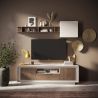 Meuble TV 2 portes 1 tiroir et 1 niche ANABELLA 2 CACHEMIRE MERCURE