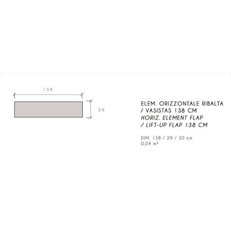 Element mural horizontal 138 cm FOREVER 2 en décor chêne cadiz