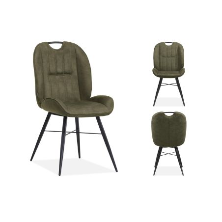 Chaise SHERATON en tissu - 3 coloris possibles