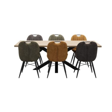 Chaise SHERATON en tissu - 3 coloris possibles