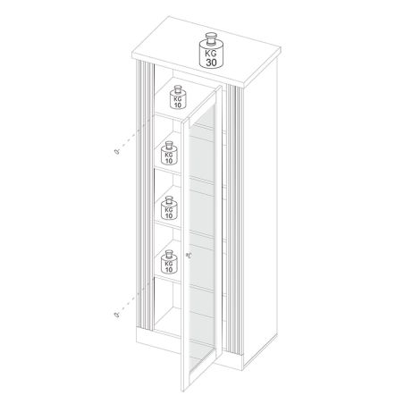 Vitrine 1 porte CADMUS