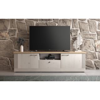 Meuble TV 211 cm CADMUS avec 2 portes, 1 tiroir et 1 niche