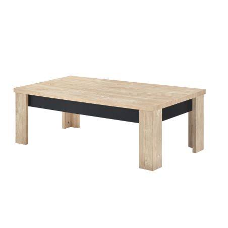 Table basse 120 cm THEMIS en décor chêne ivoire