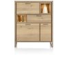 Nystead, buffet haut 125 cm. - 2-portes + 1-tiroir + 1-porte rabattante + 2-niches (+ LED) - Henders and Hazel