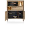 Nystead, buffet haut 125 cm. - 2-portes + 1-tiroir + 1-porte rabattante + 2-niches (+ LED) - Henders and Hazel